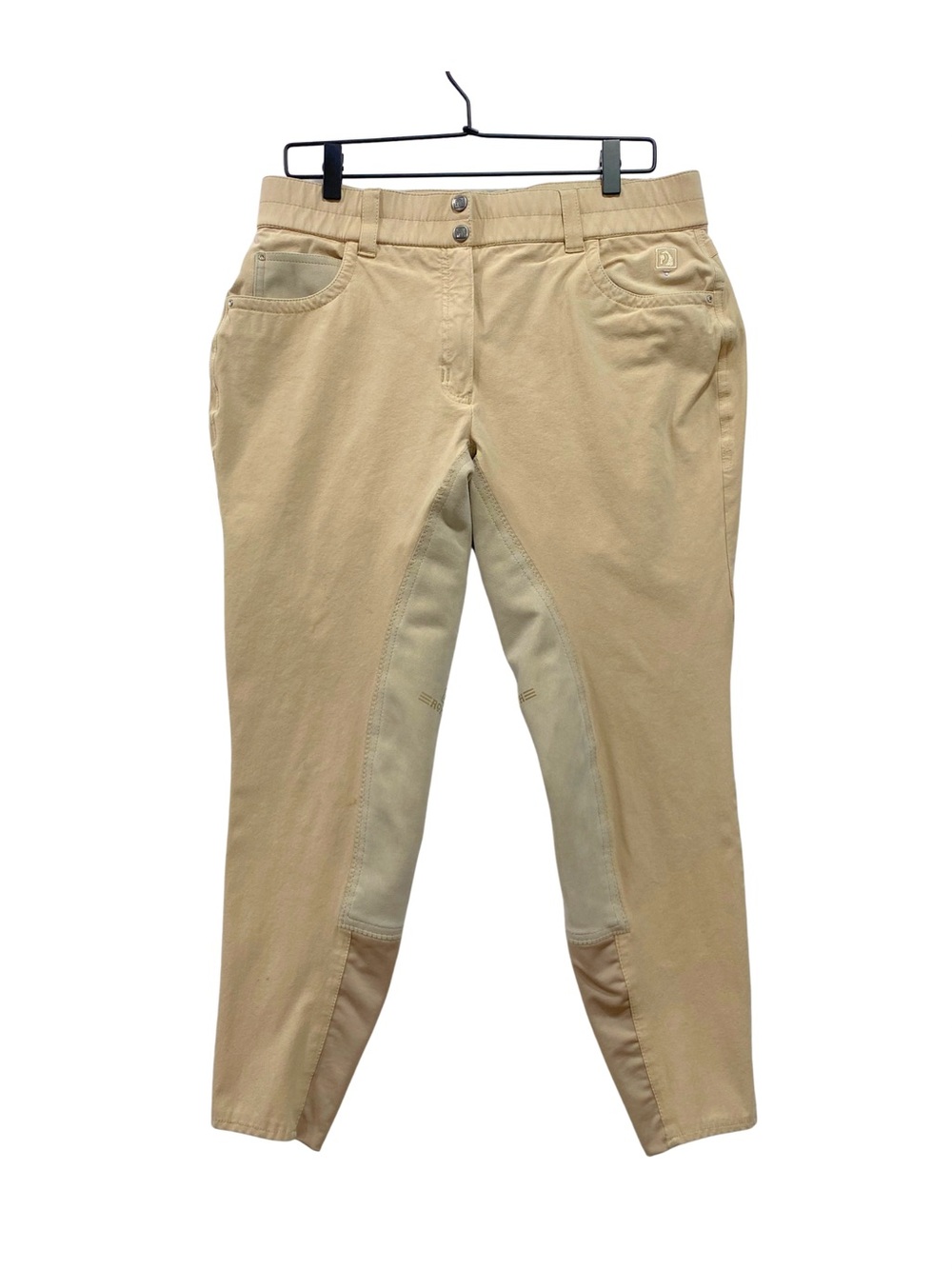 Romfh International Knee Patch Equestrian Riding Breeches Tan 34R